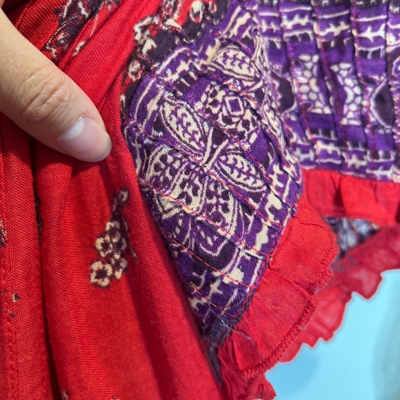 Free People Rare Feeling Border Printed Tiered Maxi Dress *flawed* - Picture 9 of 10